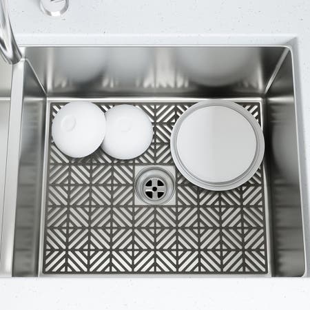 Skip to the end of the images gallery Skip to the beginning of the images gallery Umbra Cut-To-Fit 'Trellis' Sink Liner (Grey)